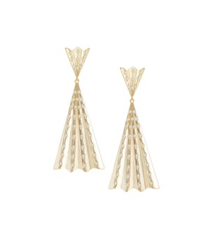 Solaris Statement Earrings - Pearl and Gold