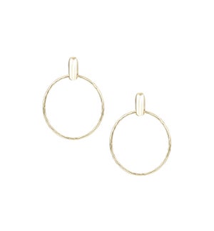 Horizon Circle Statement Earrings - Gold