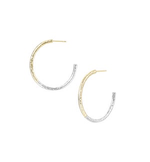 Horizon Hoop Earrings - Gold and Silver