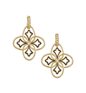 Heritage Statement Earrings - Black and Gold