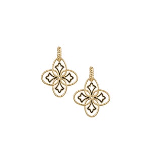 Heritage Mini Drop Earrings - Black and Gold