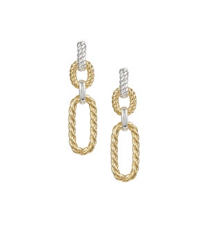 Legacy Link Statement Earrings - Gold and Silver