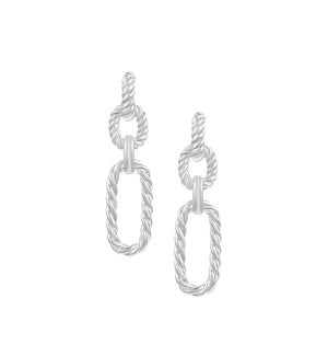 Legacy Link Statement Earrings - Silver