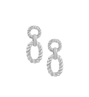 Heirloom Link Earrings - Silver