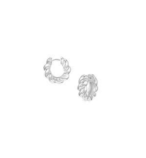 Heritage Mini Hoop Earrings - Silver