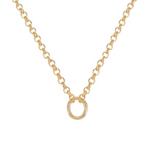 Heritage Rolo Charm Necklace - Gold (16 inch)