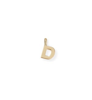 Shes Classic Initial Charm D - Gold