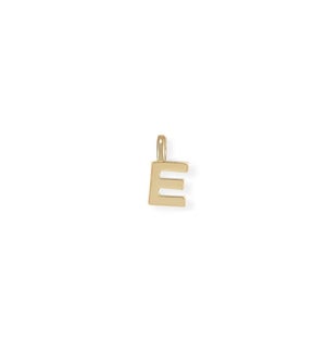 Shes Classic Initial Charm E - Gold