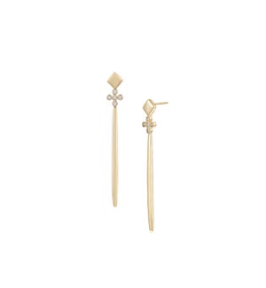 Legacy Cross Drop Earrings - Gold