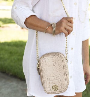 Grace Crossbody - Croc Sahara