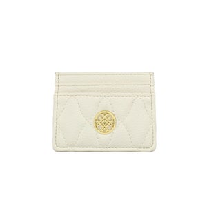 Grace Card Holder - Quilted Cream