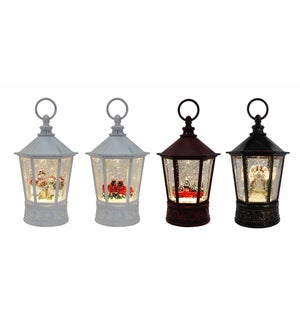 10.25in Hexagon Shaped Glitter Lanterns, Assorted Styles