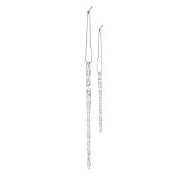 Clear Glass Icicles Set Of 24