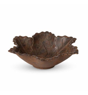 Cast Aluminum Grape Leaf Serving Bowl