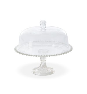Candlewick Glass Cake Plate with Dome