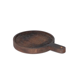 Carved Wood Serving Tray, 10 in.