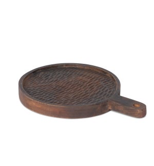 Carved Wood Serving Tray, 12 in.