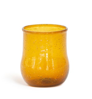Amber Hombre Glass Pot