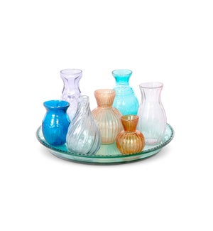 Arc-en-Ciel Vase Collection, Large, Set of 7 Vases with Tray