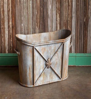 Aged Metal Soaking Tub Relic