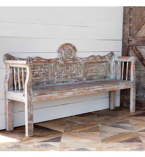 Aged Painted Bench