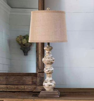 Antique Turned Spindle Lamp