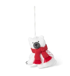 Bernard Polar Bear Knit Ornament