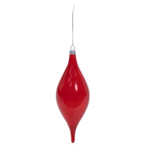 Gossamer Red Glass Finial Ornament, 8.5 in.