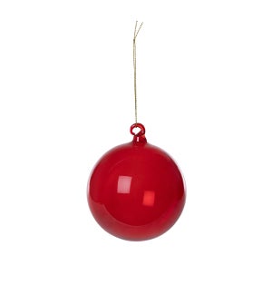 Gossamer Red Glass Ball Ornament