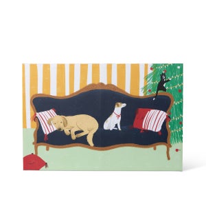 Christmas Eve Pets Canvas Print