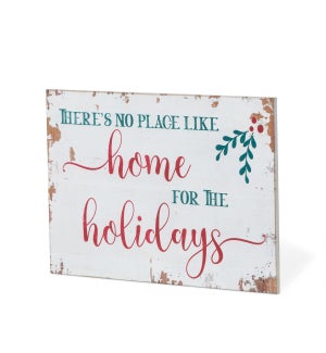 "No Place Like Home for the Holidays" Wooden Plaque