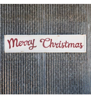 Corrugated Metal Merry Christmas Sign