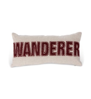 "Wanderer" Appliqued Linen Pillow
