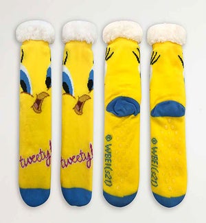 Looney Tunes Tweety Face Sherpa Socks