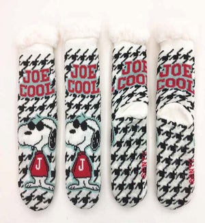 Peanuts Joe Cool Houndstooth Sherpa Socks