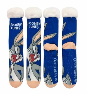 Looney Tunes Bugs Blue Sherpa Socks
