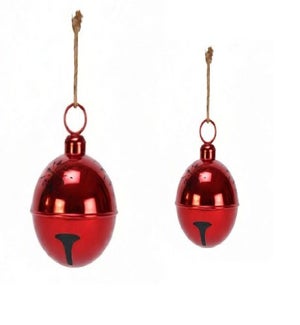 Snowflake Bell Set/2 (20,16 inch) - Red