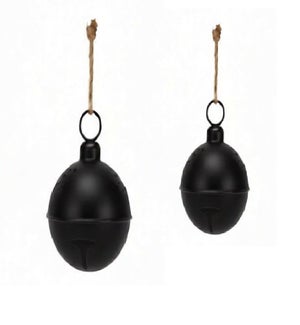 Snowflake Bell Set/2 (20,16 inch) - Black