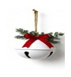 9 inch Snowflake Bell - White