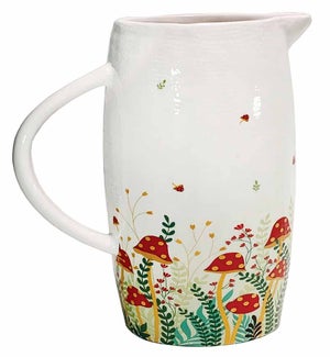 Elegant and Earthy Mushroom Pitcher - 46 Oz