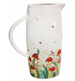 Elegant and Earthy Mushroom Pitcher - 46 Oz
