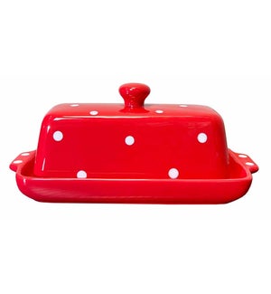 Mushroom Polka Dot Butter Dish