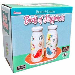 Birds Of Happiness Salt and Pepper Set with Plate