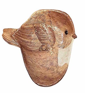 Brown Sparrow Trinket Dish