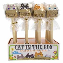 Cat In The Box Eraser and Pencil Duo