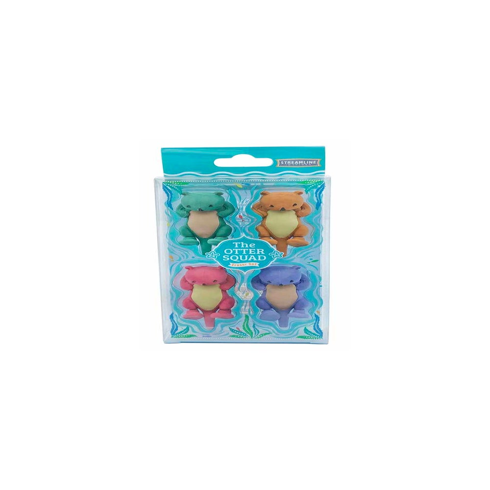 Otter Squad Eraser Set