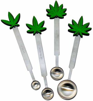 Pot Leaf Measuring Spoons - 4 Piece Set