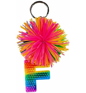 Cushie Ball Alphabet Keyring - F - Supplement Pack 6 Pieces