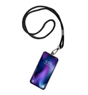 Glitter Necklace Phone Holder - Black