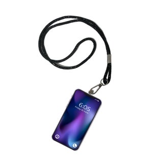 Glitter Necklace Phone Holder - Black
